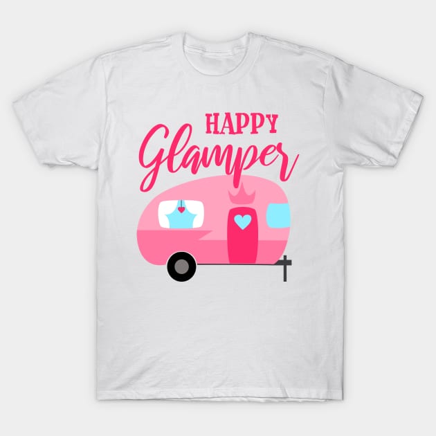 Happy Glamper T-Shirt by Megan Noble